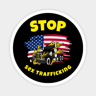 American Trucker, Stop Sex Trafficking BlkY Magnet